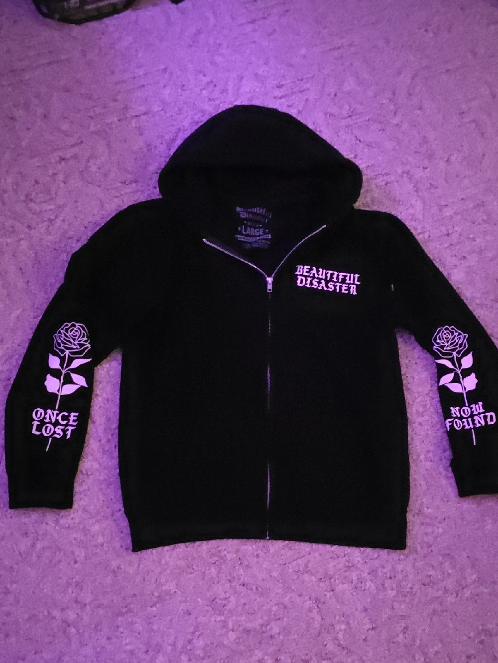 Beautiful Disaster Once Lost Zip Up Hoodie
